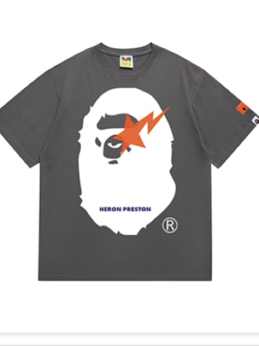 Bape Kids Black Crewneck Tee with Colorful BAPE Logo